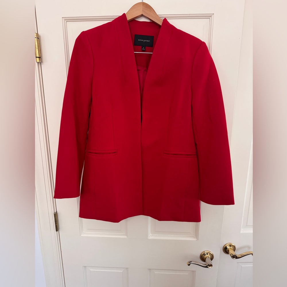 Banana Republic Vibrant Red Women's Blazer